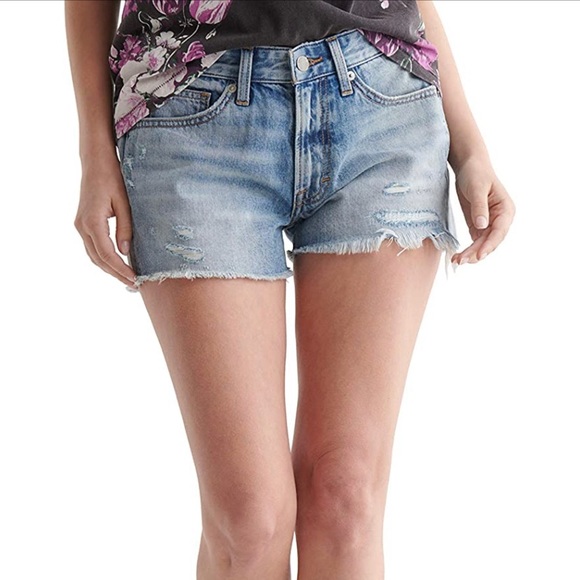 Lucky Brand Mid Rise Boy Short, Fog, 33 - Picture 5 of 7